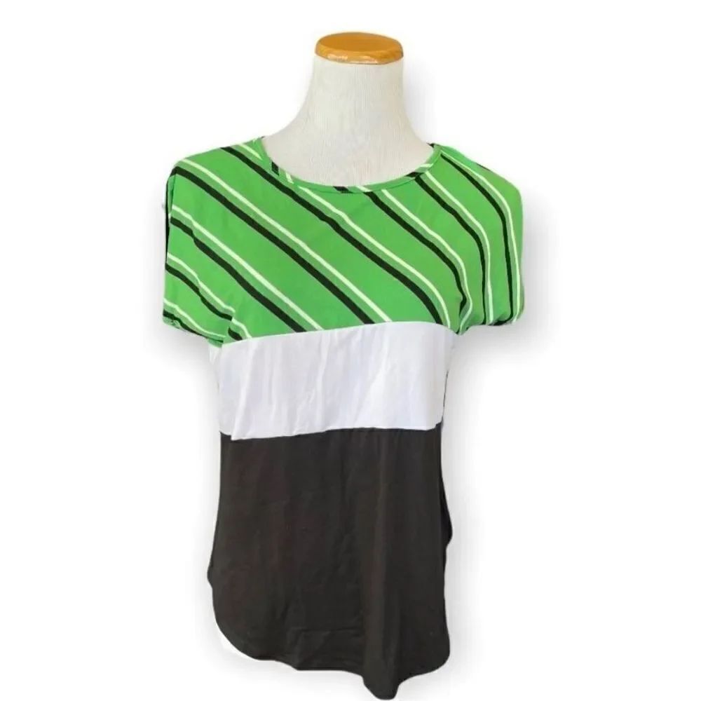 NWT Womens Dice Striped Dolman Shirt - Sz L